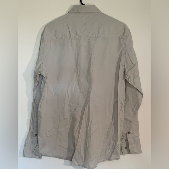 Men’s Long Sleeve Gray Dress Shirt Large - Picture 2 of 2